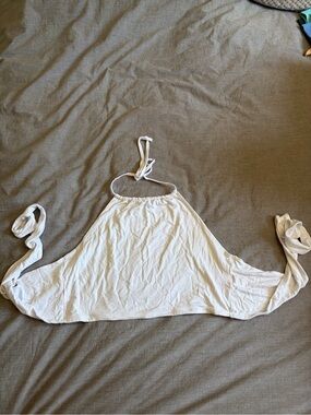 Garage White Halter Crop Top